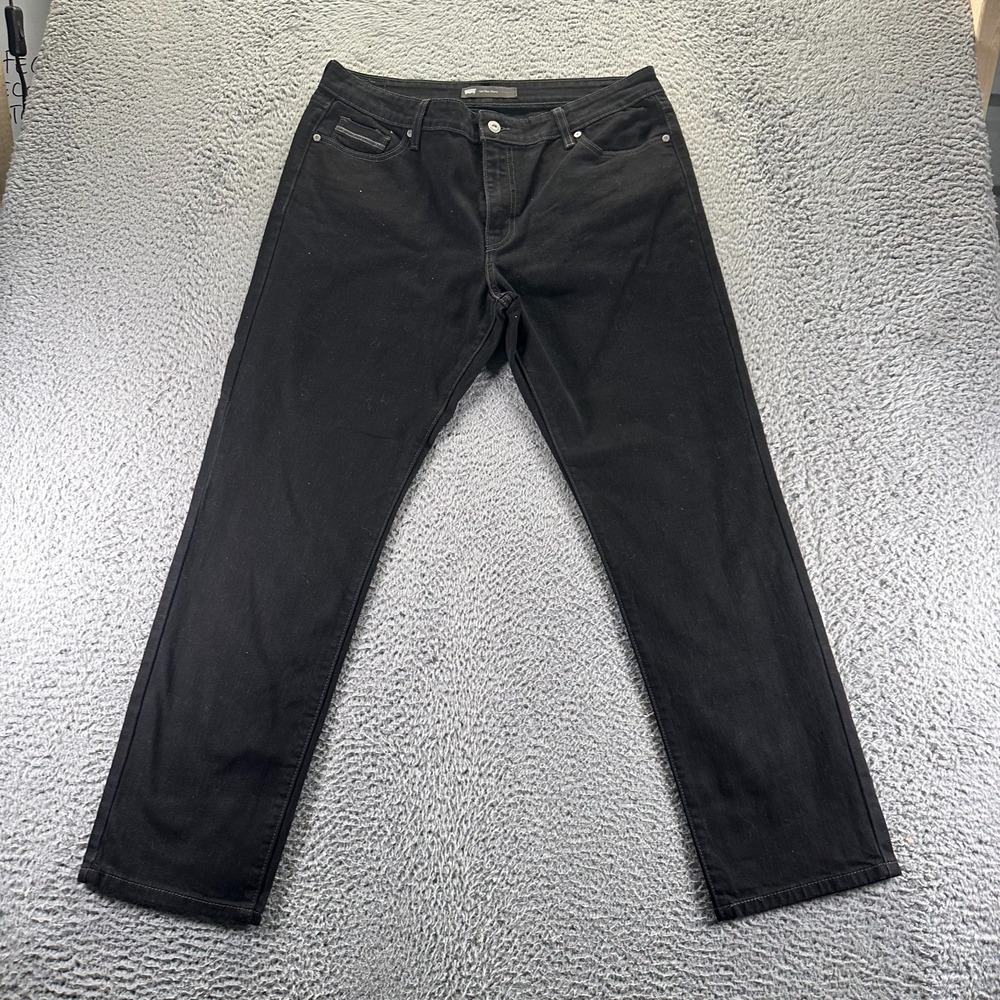 Levi's Jeans Womens 16 Black Cotton Denim Skinny Leg Stretch Workwear Mid Rise